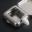 Square Mini Metal Portable Ashtray & Pocket Cigarette Holder - 2