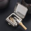 Square Mini Metal Portable Ashtray & Pocket Cigarette Holder - 6