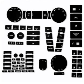 2005-2010 VW Touareg/Passat Steering Wheel Button Repair Stickers - 1