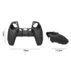 PS5 Gamepad Soft Silicone Protective Case, White + 2 Hats - 4