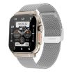 A70 1.96" IP68 Waterproof Bluetooth Smartwatch Silver Steel - 1