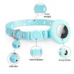 Pet Collar Holder for AirTag, Red Geometry Design, Bell & Buckle - 4