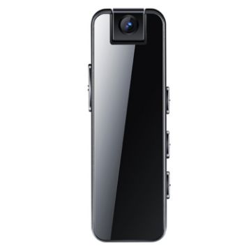 Mrobo D6 1080P Camera with Night Vision & Back Clip, 16GB, Black - 1