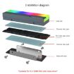 COOLMOON CM-M2A M.2 2280 SSD Cooler 5V ARGB Heatsink (White) - 6