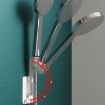 Adjustable Pink Multifunctional Shower Rack Shelf, No Drilling - 5