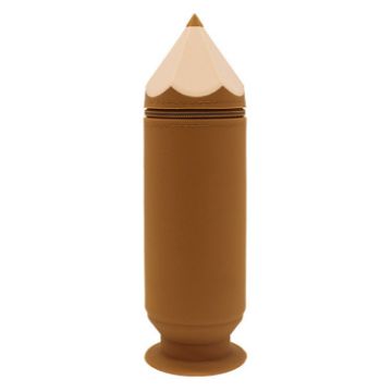 Large Capacity Silicone Pencil Case - Dirty Resistant (Brown) - 1