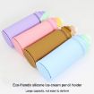 Large Capacity Purple Silicone Pencil Case & Pen Container - 5