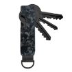 Black Forged Carbon Compact Key Organizer, Holds 2-6 Keys - 1
