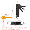 Black Forged Carbon Compact Key Organizer, Holds 2-6 Keys - 3