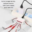 Drone USB Charger for One to Six 3.7V Lithium Batteries, White - 3