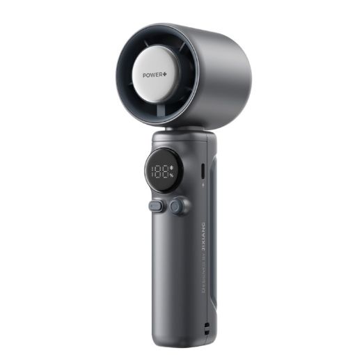 Turbo Handheld Cooling Fan 100-Speed with 4000mAh Battery (Grey) - 1
