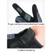 SULAITE Motorcycle Anti-fall Touch Screen Cycling Gloves, L (Black Red) - 4