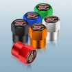 Green 4pcs Car/Motorcycle Valve Cap Tire Decoration Set - 2