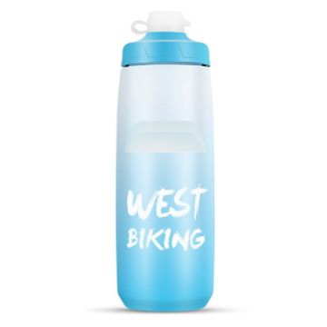 WEST BIKING 750ML Cycling Water Bottle, White Blue Gradient - 1
