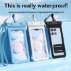 Cyan 7.2" Phone Waterproof Bag IPX8 30m with Finger Strap - 2