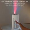 Star Projection Light Humidifier USB 280ml Car Diffuser, White - 3