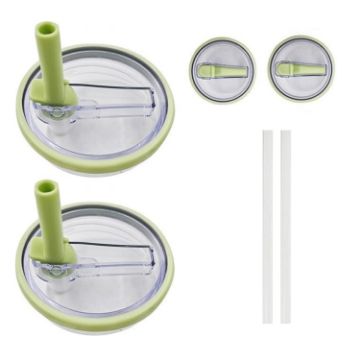 Stanley 40oz Adventure Quencher Straw Lid Replacement, 4pcs Set Green - 1