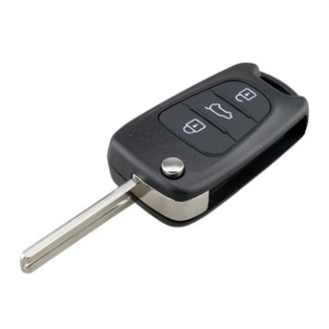 Hyundai/Kia 3-Button SUV Folding Car Key Shell - 1