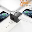 USB & USB-C Travel Plug Adapter - Universal Charger (Black) - 2