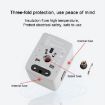 Universal Travel Adapter: 3 USB & 1 USB-C Charging Block (White) - 3