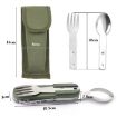 SY-FT008 7-in-1 Portable Green Camping Folding Tableware Set - 3
