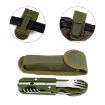 SY-FT008 7-in-1 Portable Green Camping Folding Tableware Set - 4
