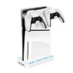 PS5 Slim Console Wall Rack with 3 USB2.0 Ports (White) - 4