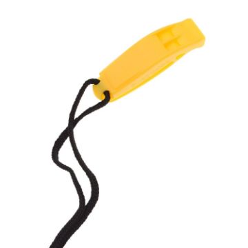 Outdoor Survival Whistle - Dual-Frequency with Lanyard (Yellow) - 1