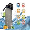 700ml Blue Tritan Sports Water Bottle with 8 Fruit Scent Rings - 2
