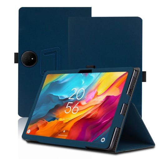 TCL Nxtpaper 14 Tablet Case 14.3" Leather, Dark Blue, Skin Texture - 1