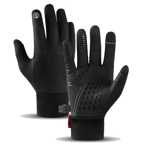 Kyncilor Cycling Waterproof Touch Screen Gloves, Size L, Black - 1