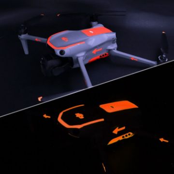Luminous Night Glow Stickers for DJI Air 3S/3 (Orange Red) - 1