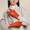 OZERO Women's Sheepskin Gloves, Fleece Lined, Split Finger, Size M - 2