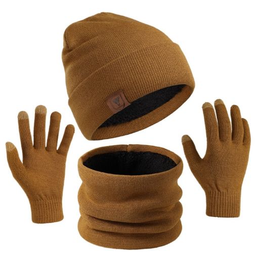 OZERO Warm Wool 3-In-1 Set: Hat, Scarf, Gloves for Men & Women - 1