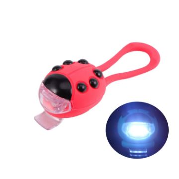 Silicone Ladybug LED Headlight (Red Shell, White Light) Bicycle Equipment - 1