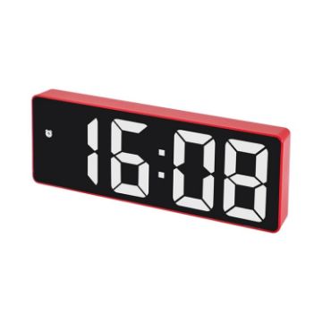 JX012 LED Clock: Battery & Plug-in Dual-use Bedside Alarm (Red) - 1