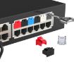 Red RJ45 Network Port Safety Plug Dustproof Lock, 2 Plugs + 1 Key - 4
