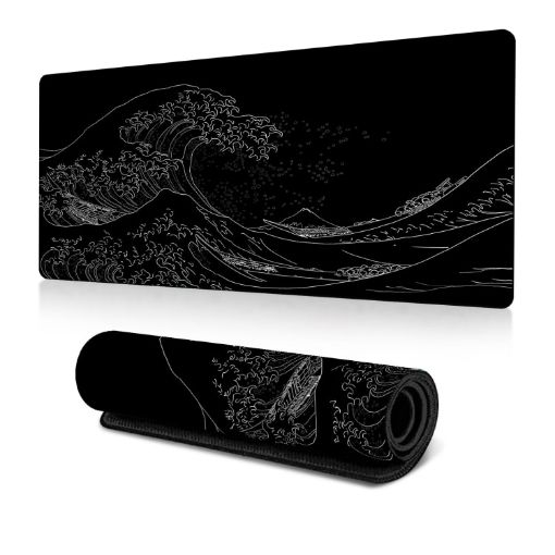 Big Wave Non-Slip Gaming Mouse Pad 300x800x2mm Desk Mat - 1