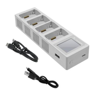 YX Four-Way Color Screen Charger for DJI Mini 4/3 Pro Batteries - 1