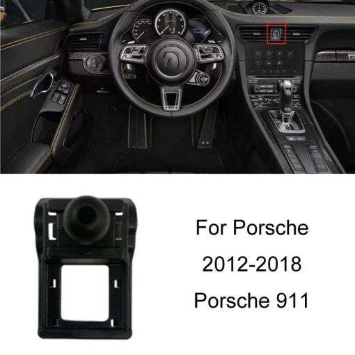 Porsche 911 Car Phone Holder Base, Left Driving, 2012-2018 Model - 1