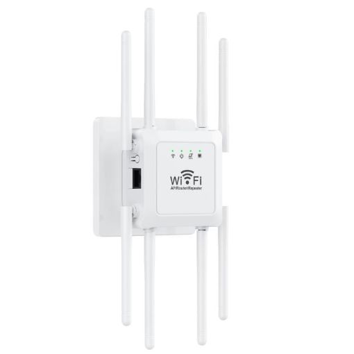 U18 1200Mbps 2.4G & 5G WiFi Repeater with 8 Antenna US Plug - 1