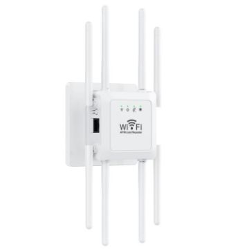 U18 1200Mbps Wireless Repeater WiFi Amplifier, 8 Antennas, EU Plug - 1