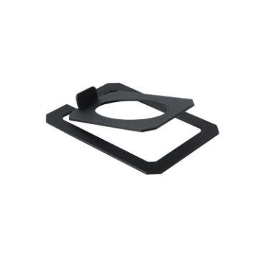 Tilted Metal Desktop Speaker Stand for Studio Monitors (Black) - 1