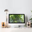 Tilted Metal Desktop Speaker Stand for Studio Monitors (Black) - 5