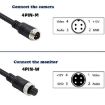 4 Pin Aviation Male to RCA Female DC Adapter Wire 50cm - 3