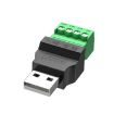 JUXIN USB2.0 Type-A Male to 4 Pin Screw Terminal Block Adapter - 1