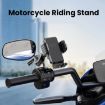Blue Shock Absorption Gravity Phone Holder for Bikes & Motorcycles - 3