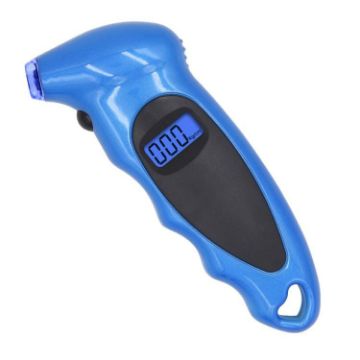 High-Precision Blue Black Digital Tire Pressure Gauge Display - 1