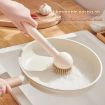 ecoco 2pcs Pot Washing Brush: Short & Long Handle, Simple White - 6