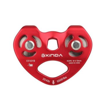 XINDA XD-Q9676 Double Axle Pulley, Outdoor Rope Transport (Red) - 1